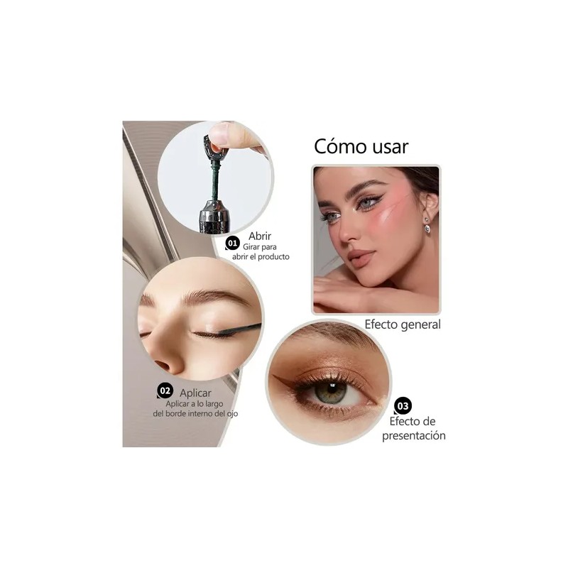 Delineador De Ojos Resistente Al Agua Y De Larga Duración
