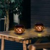 VEWOGARDEN 2 Pack Solar Lanterns Outdoor Waterproof Solar Lantern Hollow