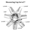 Measuring Cups Stainless Steel 7 Piece Stackable Set for Dry