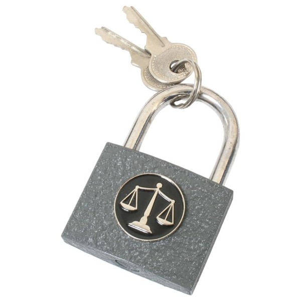 Scales of Justice Padlock Love Lock Wedding Anniversary Valentines Gift