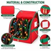 Christmas Lights Storage Bag with U-Shaped Zipper, Oxford Fabric Holiday