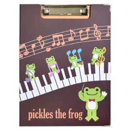 Frog Pickle Clipboard Musics Brown A4 Size Compatible [ST-ZPF0006]