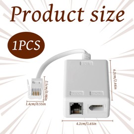 Grosion ADSL Filter Microfilter for Broadband Phone,BT Plug to ADSL RJ11 Splitter Adapter, Microfilter Broadband Internet Microfilter Splitter for BT Sky Talktalk Landline,Fax,Wifi Telephone