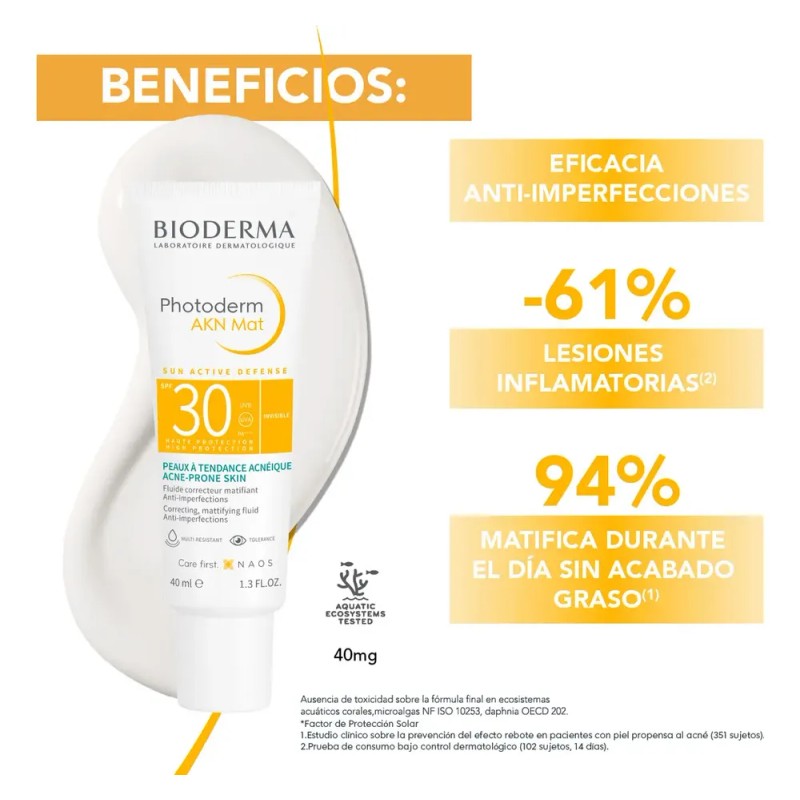Bioderma Photoderm Akn Mat Spf30, 40 Ml