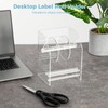 Clear Label Roll Holder, Transparent Acrylic Tape Dispenser, Adjustable Desktop
