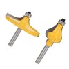 2pcs 8mm Shank Armrest Handrail Router Bit Set with Bearing