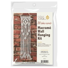 Solid Oak Small Format Macrame Kit-Lacy Squares