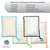 Whiffkitch Bamboo Fiber Sponges 4-Pack - Scrub-Non-Scratch, Reusable, Washable, Extra