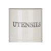 Premier Housewares Sketch Utensil Canister - Cream, H16 x W13