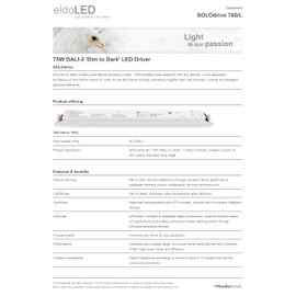 eldoLED | SL0760L 685MA LIN VLC | 75W DALI-2 'Dim to Dark' LED Driver | *2706A2