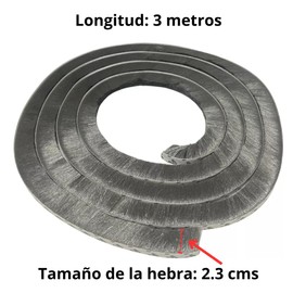 Tira de sellado de cepillo 3 metros, burlete de cerdas para puertas y ventanas, rollo aislante autoadhesivo guardapolvo, aislante acustico termico a prueba de viento polvo y ruido con pegamento (23mm)