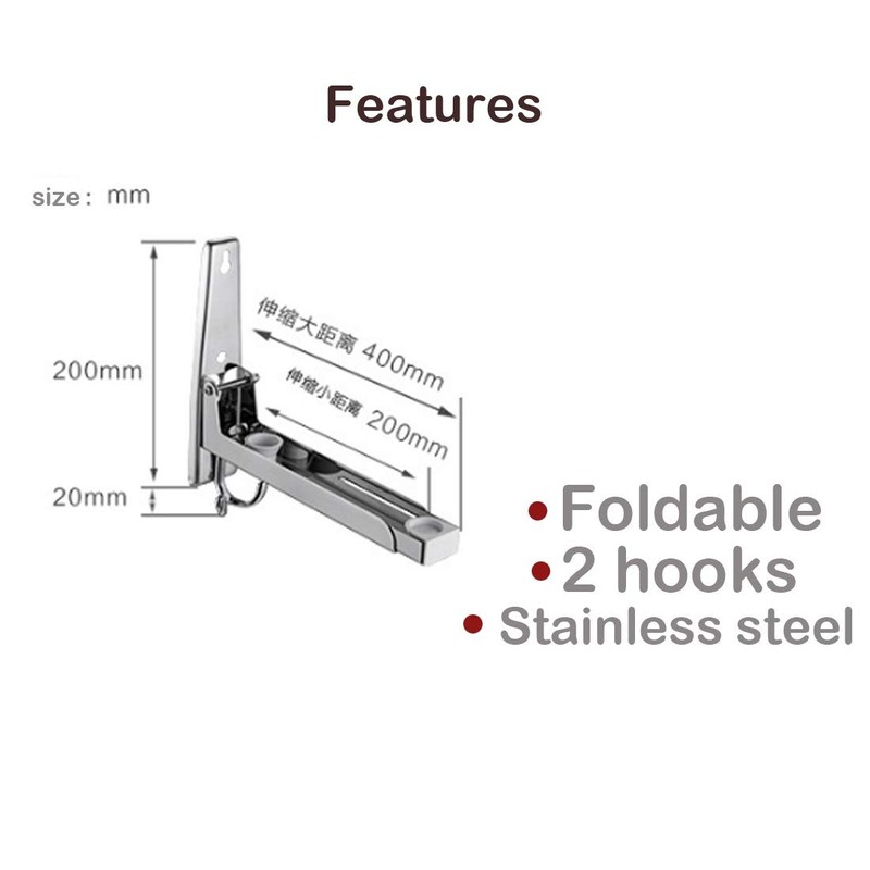 MOTONG Stainless Steel Microwave Oven Wall Mount Stand Holder Shelf