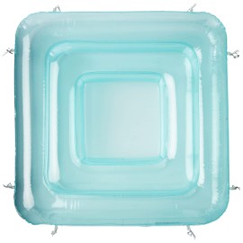FUNBOY Clear Blue Chaise Connection Inflatable Drink Cooler, Connects Four FUNBOY Chaise Lounger Pool Floats, Floating Drink Holder, Perfect for a Summer Pool Party
