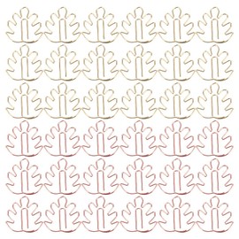 WEBEEDY 60 Pcs Monstera Paper Clips Cute Leaf Shaped Clips Small Paperclips Lovely Metal Bookmark for Note Clips Mini Page Marker for Home Office School Wedding Party Valentine Gift(2color)
