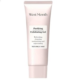 West&Month Purifying Exfoliating Gel,Facial Exfoliating Cleansing,Pores Skincare Facial Scrub Gentle Hydrating Daily Comfort Deep Cleansing Cleanser Moisturizer - Specification: 50g*1count