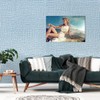 lenify Blue Peel and Stick Grasscloth Wallpaper Light Contact Paper