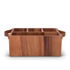 Vagabond House Caddy Rectangle Acacia Wood Flatware/Serve ware/Utensil/Carry-All Holder with