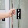 PATIKIL Push Pull Door Sign, 2 Set 2"x5" PVC Self-Adhesive