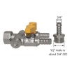 Joywayus 3 Way Copper Shut Off Gas Ball Valve Kit