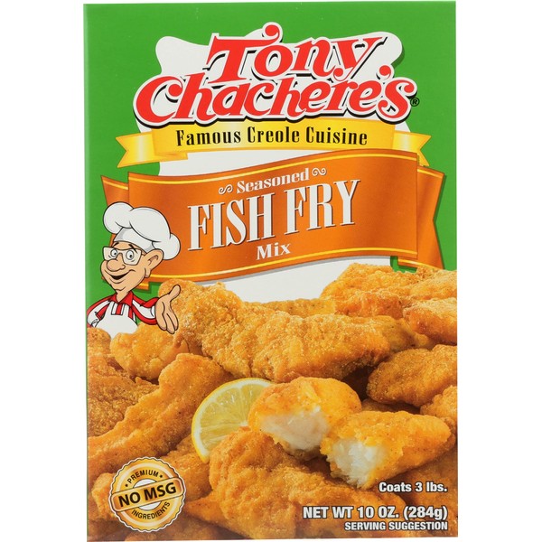 Tony Chachere's Seasoned Fish Fry Mix, 10-Ounce Boxes (Pack of 12)