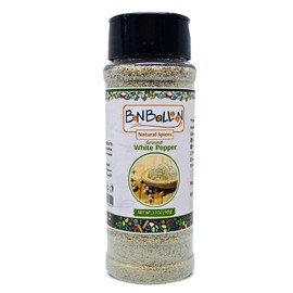 Natural Spices Ground White Pepper Powder Premium Herbal Pure Peppercorns Pepper Herb Dried Herbs Seasoning Spice Cooking No Gmo No Additives Kosher Halal (1 Pack = 3.17 oz / 90 gm) فلفل أبيض مطحون