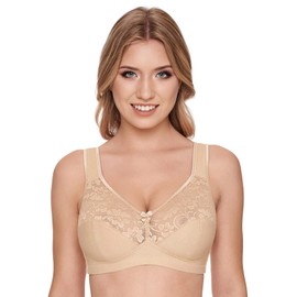 Susa Women's No-Wire Bra (Pack of 2) - Champagne skin, size: 95D