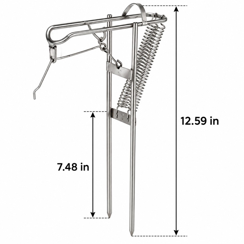 Automatic Spring Fishing Rod Holder – Adjustable Rod Stand Support