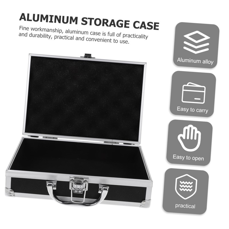 Mikinona Multi Functional Handheld Aluminium Tool Briefcase Durable Storage Box