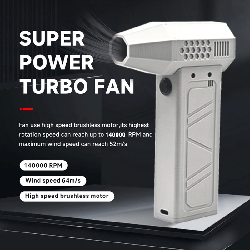 Handheld Jet Fan 140,000RPM Duct Fan 64m/s Wind Speed Brushless