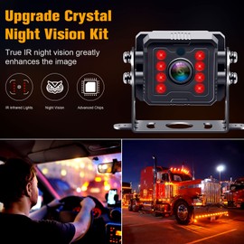 HD 1080P Wired RV Backup Camera System - with 170° Wide-Angle Lens, Night Vision, Waterproof IP69, Easy DIY Installation for RVs, Trucks, and Trailers by Rohent