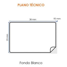 Rollo Etiquetas Térmica Directa 1.5x1 (38x25mm) X 1000                                                                                                
