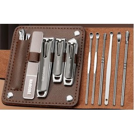 10-Piece Professional Nail Clipper Set – Stainless Steel Manicure Pedicure Kit for Men Women, Includes Travel Case – Durable Precise Nail Care Tools for Grooming