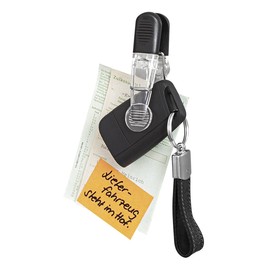 Wedo 6422016 – Magnetic Clip (Glossy Plastic Ribbed Strong Hold) Set of 4 – Clear/Black