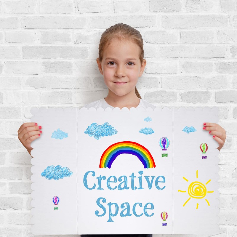 24 Pcs 24 x 36 Inch Trifold Poster Display Boards
