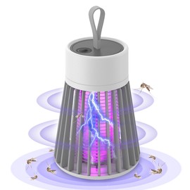 Bug Zapper Indoor Mosquito Dunks Mosquito Zapper Fly Traps Outdoor Fruit Fly Traps Portable Flying Insect Trap for Patio Garden Home Picnic Camping Gray