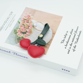 Moydolo PU Leather Cherry Key Chain Charm Fruit Key Chain Pendant for Women Girls Backpack Purse Bags, red