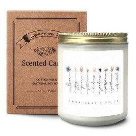 CIOJUNE Christian Gifts for Women Faith, Christian Candles for Women - Fruit of The Spirit Christian Cedar Scented Candles, Religious Gifts for Women Christian, Christian Home Decor