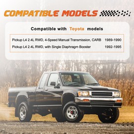 446103D140, 53-2081 Vacuum Power Brake Booster, Compatible with Toyota Pickup 1989-1990/1992-1995 L4 2.4L RWD, Replace 446103D140, 53-2081, 23135104