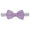 EmilyRose Couture Gingham Hair Bows (Large Headband, Purple)