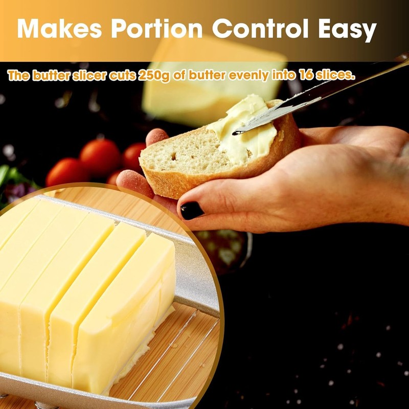 RROAD Butter and Cheese Slicer, Stainless Steel Multipurpose Cheese Slicer,