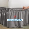 Entisn Grey Adjustable Bed Skirt for Full & Queen Size