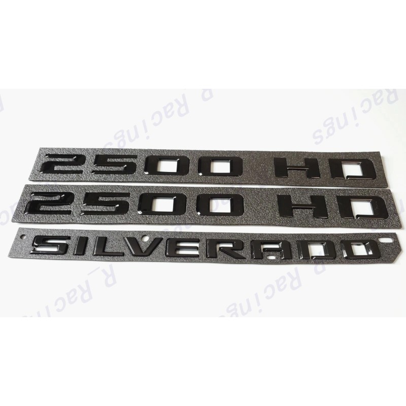GM Auto Gloss Black Doors 2500HD Tailgate Silverado LT Emblems