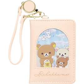 San-X Rilakkuma PB71701 "Rain and Sunny Rilakkuma" Pass Case with Reel (H110xW80mm)