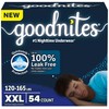 Goodnites Boys' Nighttime Underwear, Size XXL (120-165 lbs), 54 Ct,