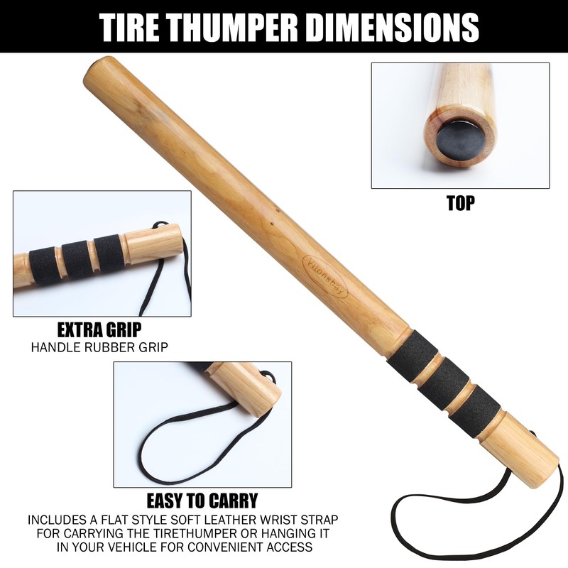 Vitonsbay Tire Thumper-Fish Bat Tire Knocker-Truckers Tool for Checking Tire