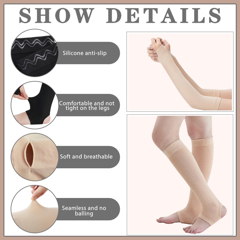Zoooyawn 4 Pairs Elderly Leg and Arm Skin Protectors Leg