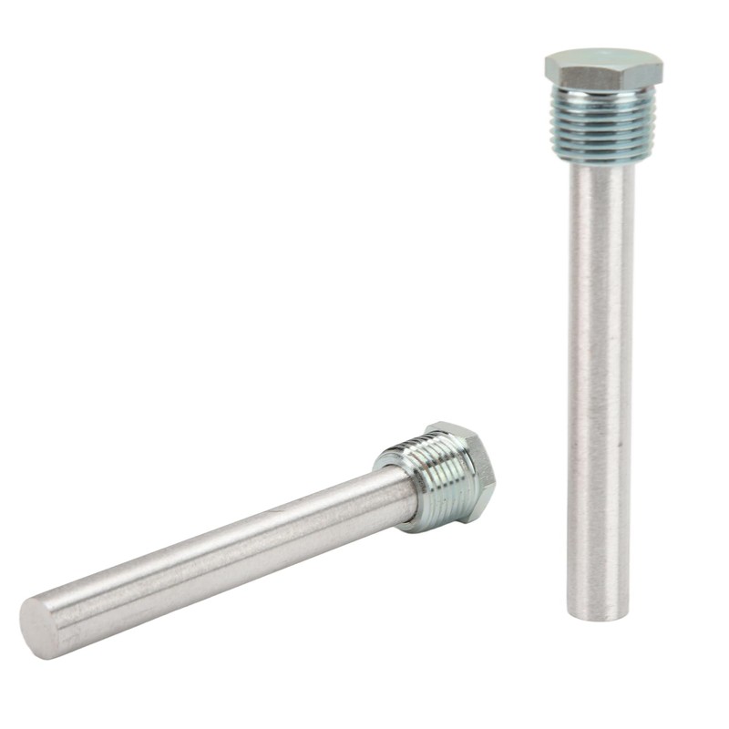 2-Piece Anode Rod, Robust, Reliable, 1/2" NPT Thread, Blue Zinc
