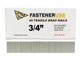 FastenerUSA 3/4" BRAD NAILS 18GA GALV 5,000ct | B18-34