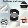 2 pcs Negro Rodillera Ajustable con Soporte Rótula, Estabilizador Deportes
