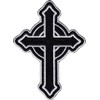 Celtic Cross - Black with White Outline - Cut Out